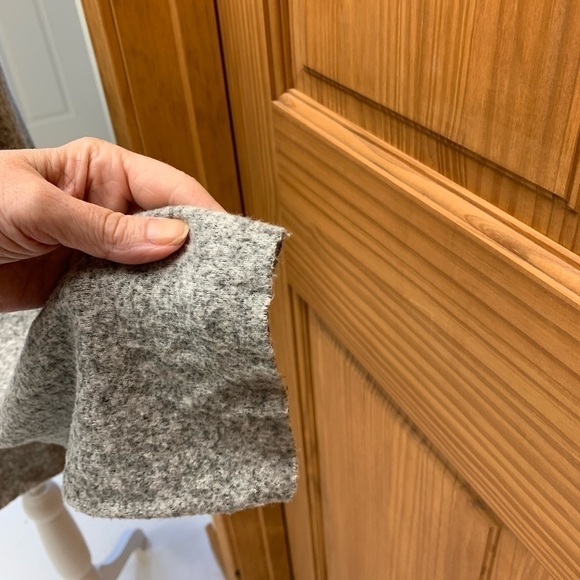 Zara Trafaluc sweater soft acrylic knit boat neck wide sleeve rough hem small - Picture 6 of 7